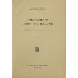 L'ordinamento guridico romano. 