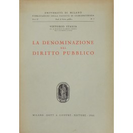 La denominazione nel diritto pubblico