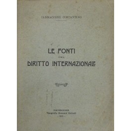 Le fonti del diritto internazionale