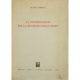 Le informazioni per la sicurezza dello Stato