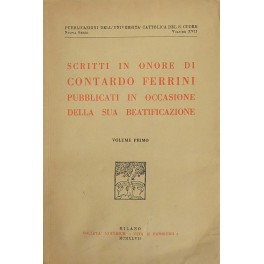 Scritti in onore di Contardo Ferrini