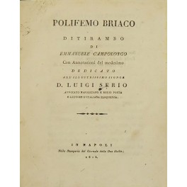 Polifemo briaco ditirambo di Emmanuele Campolongo 