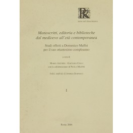 Manoscritti editoria e biblioteche dal medioevo