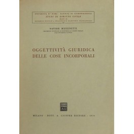 Oggettività giuridica delle cose incorporali