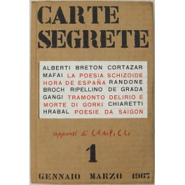 Carte Segrete. Rivista trimestrale di lettere ed a