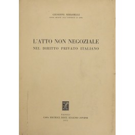 L'atto non negoziale nel diritto privato italiano