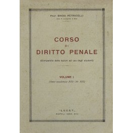 Corso di diritto penale. 