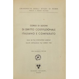 Corso di lezioni di diritto costituzionale italiano e comparato