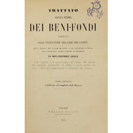 Trattato sulla stima dei beni-fondi Trattato sulla stima dei beni-fondi