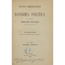 Trattato teorico-pratico di economia politica