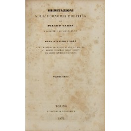 Meditazioni sull'economia politica (Verri) Meditazioni sull'economia politica (Verri)