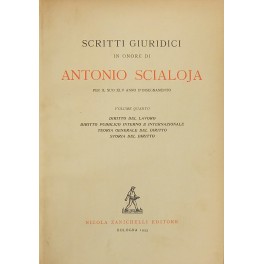 Scritti giuridici in onore di Antonio Scialoja