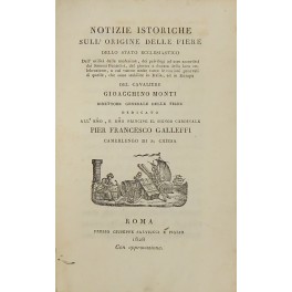 Notizie istoriche sull'origine delle fiere dello Stato ecclesiastico Notizie istoriche sull'origine delle fiere dello Stato ecclesiastico