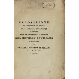 Esposizione di diritto e di fatto con autentici do Esposizione di diritto e di fatto con autentici do