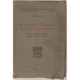 M. Terenti Varronis de vita populi romani. 