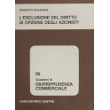 L'esclusione del diritto di opzione degli azionist