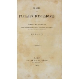 Traite des partages d'ascendants Traite des partages d'ascendants