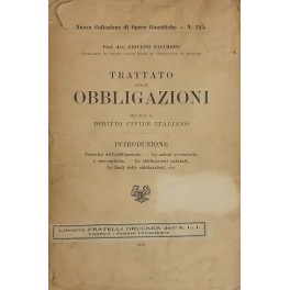 Trattato delle obbligazioni secondo il diritto civile italiano