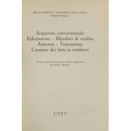 Sequestro convenzionale - Fideiussione - Mandato di credito - Anticresi - Transazione - Cessione dei beni ai creditori
