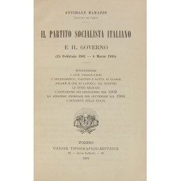 Il partito socialista italiano e il governo. 