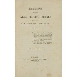 Istruzione intorno alle servitù rurali eccettuata Istruzione intorno alle servitù rurali eccettuata