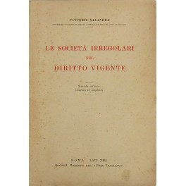 Le società irregolari nel diritto vigente