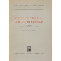 Studi in tema di diritto di famiglia. A cura della