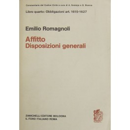 Affitto. Disposizioni generali. Art. 1615-1627 Affitto. Disposizioni generali. Art. 1615-1627