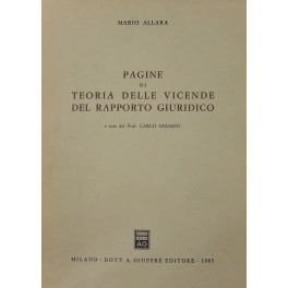 Pagine di teoria delle vicende del rapporto giuridico