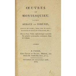 Oeuvres. Arsace et Ismenie