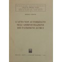L'atto non autorizzato nell'amministrazione dei patrimoni altrui