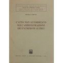 L'atto non autorizzato nell'amministrazione dei patrimoni altrui