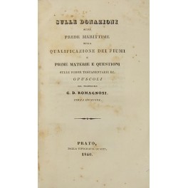 Sulle donazioni sulle prede marittime Sulle donazioni sulle prede marittime
