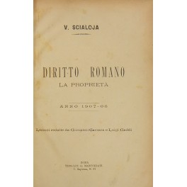 Diritto romano. La proprietà. 