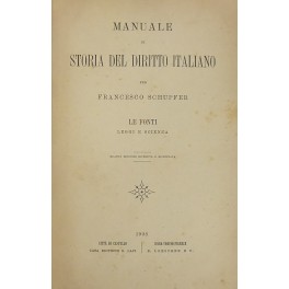 Manuale di storia del diritto italiano Manuale di storia del diritto italiano
