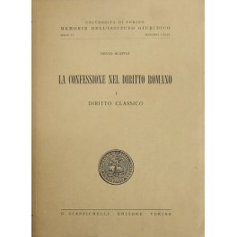 La confessione nel diritto romano. 