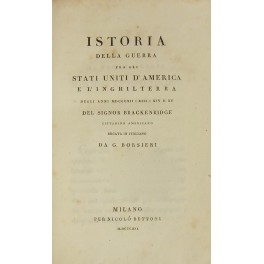 Istoria della guerra fra gli Stati Uniti d'America e l'Inghilterra