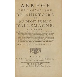 Abrege chronologique de l'histoire et du droit public d'Allemagne 