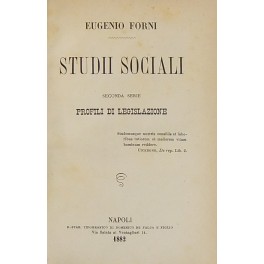 Studii sociali. Seconda serie profili di legislazione Studii sociali. Seconda serie profili di legislazione