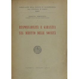 Responsabilità e garanzia nel diritto delle società