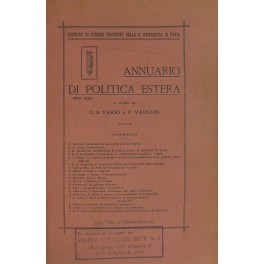 Annuario di politica estera. 1923-1928
