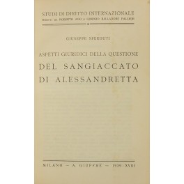 Aspetti giuridici della questione del Sangiaccato di Alessandretta