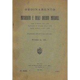 Ordinamento del notariato e degli archivi notarili