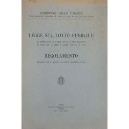Legge sul Lotto pubblico Legge sul Lotto pubblico