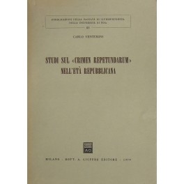 Studi sul crimen repetundarum nell'età repubblicana