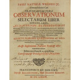Practicarum juris observationum selectarum liber singularis Practicarum juris observationum selectarum liber singularis