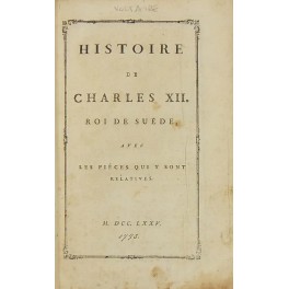Histoire de Charles XII Roi de Suede