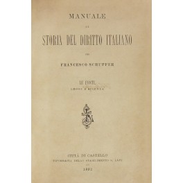 Manuale di storia del diritto italiano