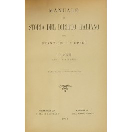 Manuale di storia del diritto italiano