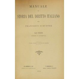 Manuale di storia del diritto italiano Manuale di storia del diritto italiano